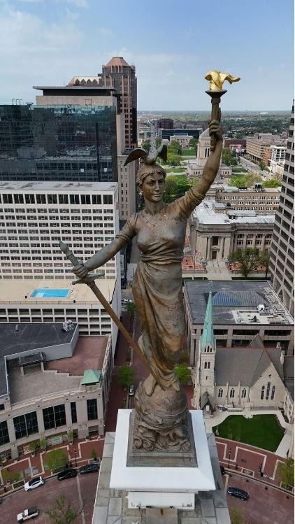 Victory statue atop the Soldiers and Sailors Monument, Indianapolis